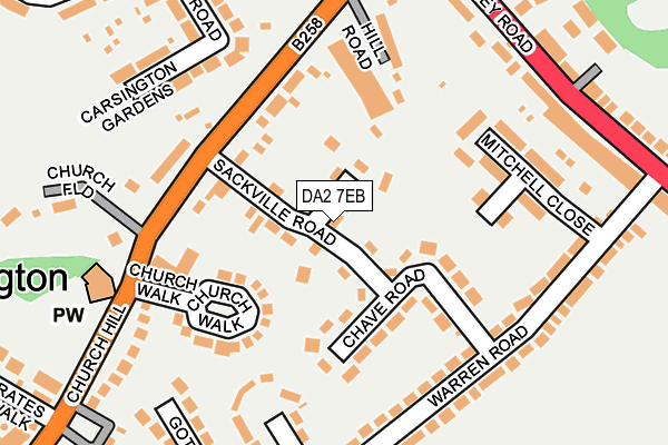 DA2 7EB map - OS OpenMap – Local (Ordnance Survey)