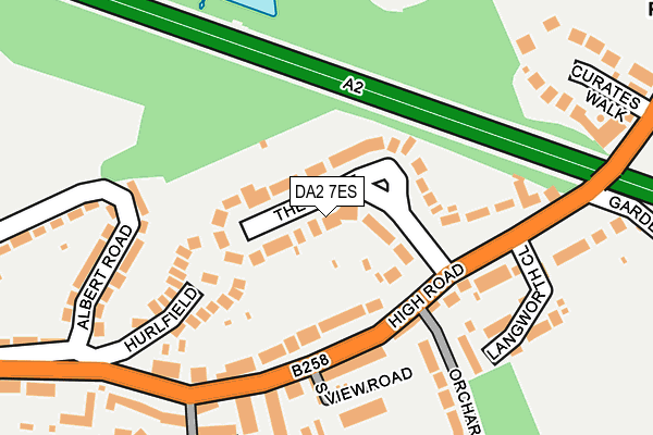 DA2 7ES map - OS OpenMap – Local (Ordnance Survey)
