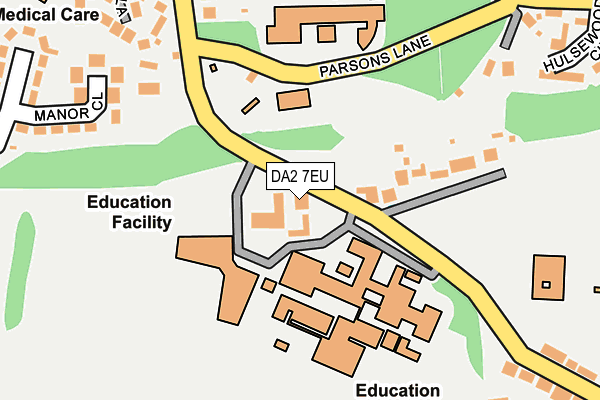 DA2 7EU map - OS OpenMap – Local (Ordnance Survey)