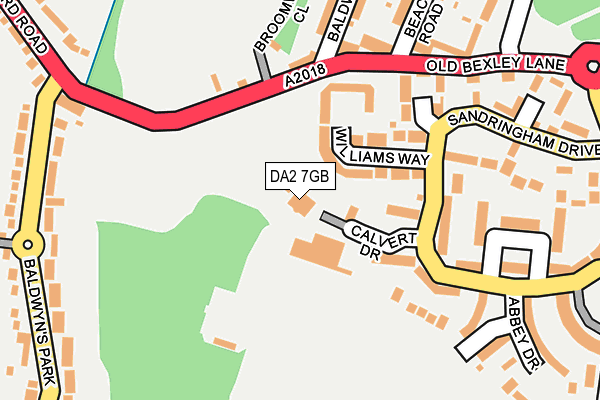 DA2 7GB map - OS OpenMap – Local (Ordnance Survey)