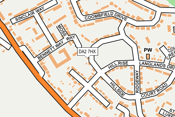 DA2 7HX map - OS OpenMap – Local (Ordnance Survey)