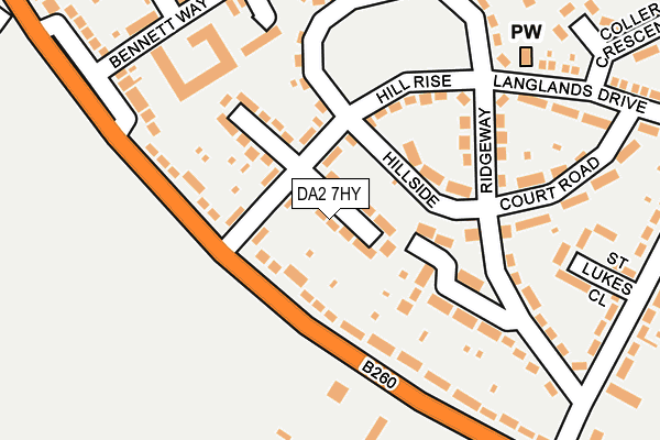 DA2 7HY map - OS OpenMap – Local (Ordnance Survey)