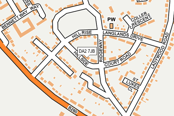 DA2 7JB map - OS OpenMap – Local (Ordnance Survey)