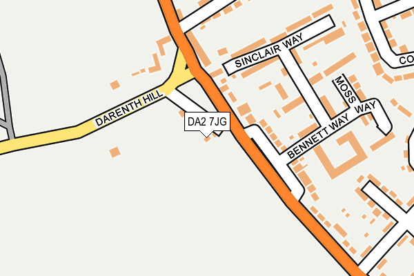 DA2 7JG map - OS OpenMap – Local (Ordnance Survey)