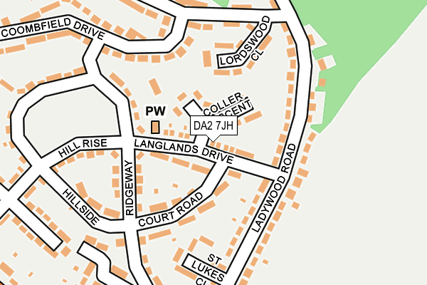 DA2 7JH map - OS OpenMap – Local (Ordnance Survey)