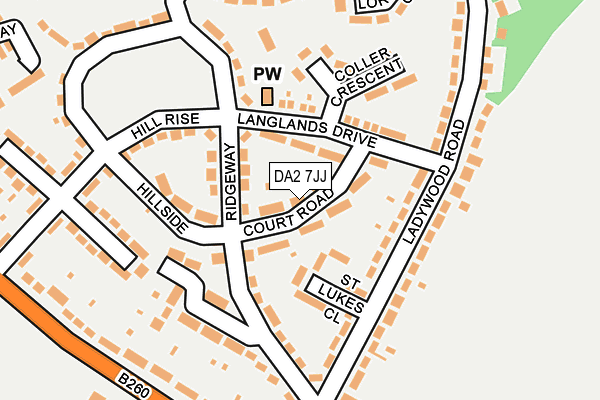 DA2 7JJ map - OS OpenMap – Local (Ordnance Survey)