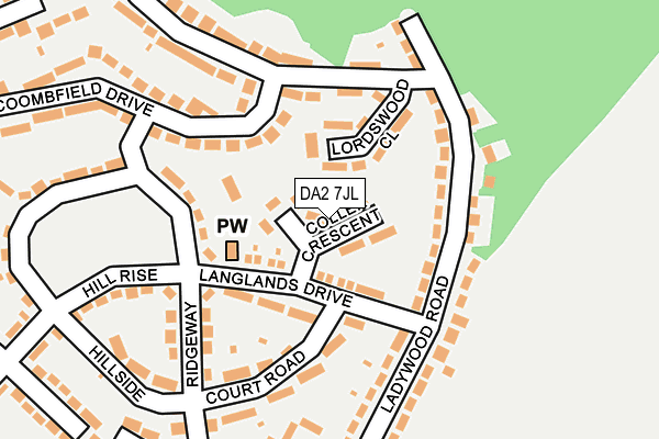DA2 7JL map - OS OpenMap – Local (Ordnance Survey)