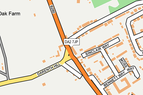 DA2 7JP map - OS OpenMap – Local (Ordnance Survey)