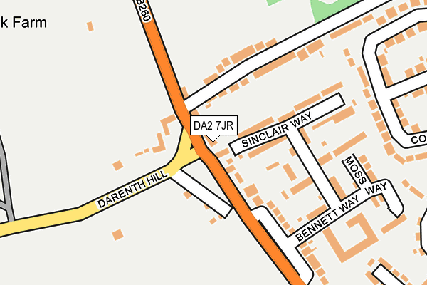 DA2 7JR map - OS OpenMap – Local (Ordnance Survey)