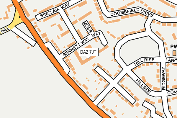 DA2 7JT map - OS OpenMap – Local (Ordnance Survey)
