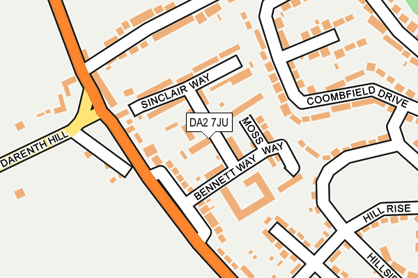 DA2 7JU map - OS OpenMap – Local (Ordnance Survey)