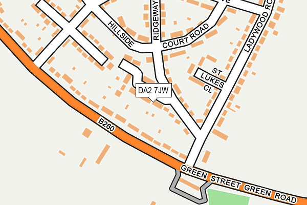 DA2 7JW map - OS OpenMap – Local (Ordnance Survey)