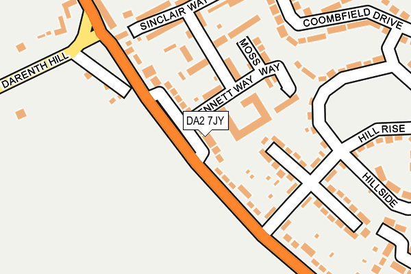 DA2 7JY map - OS OpenMap – Local (Ordnance Survey)