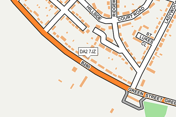 DA2 7JZ map - OS OpenMap – Local (Ordnance Survey)