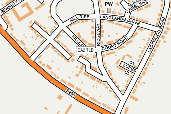 DA2 7LB map - OS OpenMap – Local (Ordnance Survey)