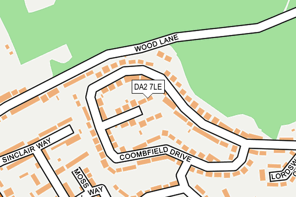 DA2 7LE map - OS OpenMap – Local (Ordnance Survey)