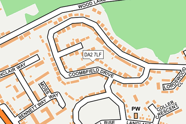 DA2 7LF map - OS OpenMap – Local (Ordnance Survey)