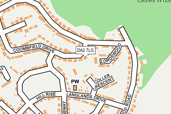 DA2 7LG map - OS OpenMap – Local (Ordnance Survey)