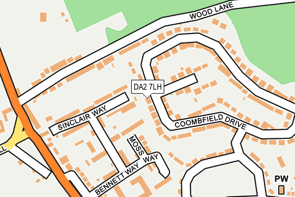 DA2 7LH map - OS OpenMap – Local (Ordnance Survey)