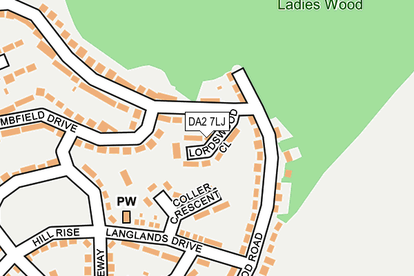 DA2 7LJ map - OS OpenMap – Local (Ordnance Survey)