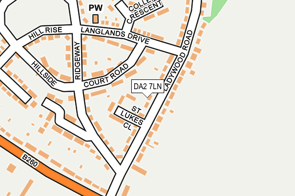 DA2 7LN map - OS OpenMap – Local (Ordnance Survey)