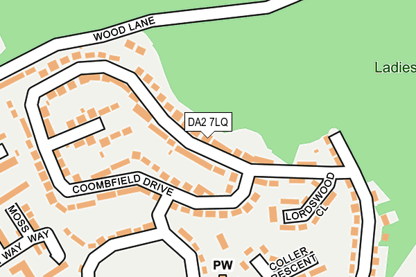 DA2 7LQ map - OS OpenMap – Local (Ordnance Survey)