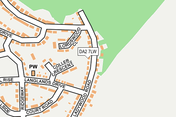 DA2 7LW map - OS OpenMap – Local (Ordnance Survey)