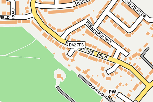 DA2 7PB map - OS OpenMap – Local (Ordnance Survey)