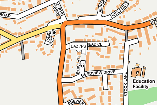 DA2 7PS map - OS OpenMap – Local (Ordnance Survey)