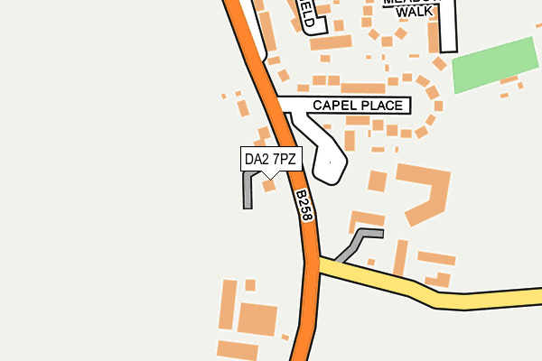 DA2 7PZ map - OS OpenMap – Local (Ordnance Survey)