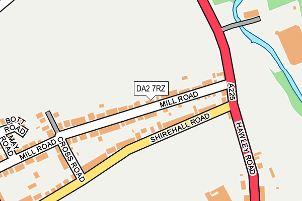 DA2 7RZ map - OS OpenMap – Local (Ordnance Survey)
