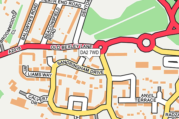 DA2 7WD map - OS OpenMap – Local (Ordnance Survey)