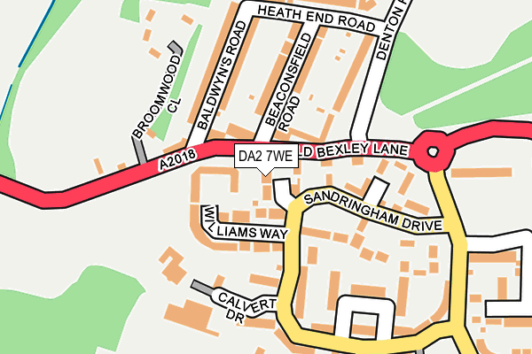 DA2 7WE map - OS OpenMap – Local (Ordnance Survey)