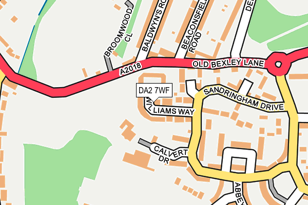 DA2 7WF map - OS OpenMap – Local (Ordnance Survey)