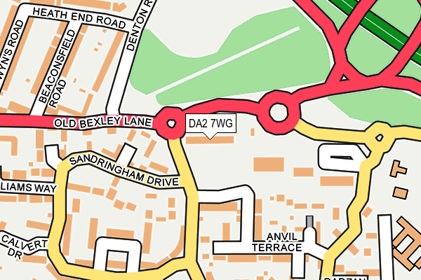 DA2 7WG map - OS OpenMap – Local (Ordnance Survey)