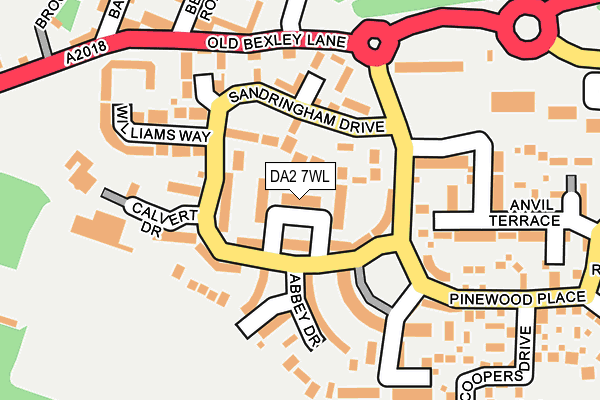 DA2 7WL map - OS OpenMap – Local (Ordnance Survey)