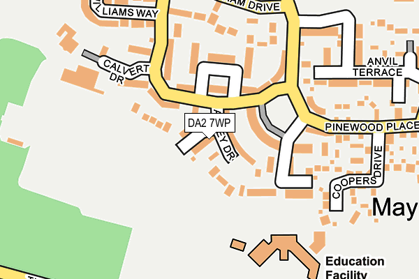 DA2 7WP map - OS OpenMap – Local (Ordnance Survey)