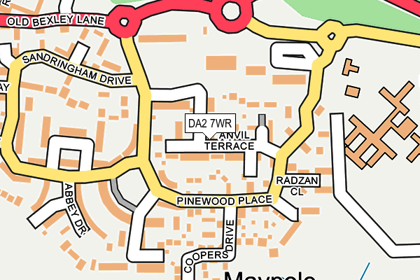 DA2 7WR map - OS OpenMap – Local (Ordnance Survey)