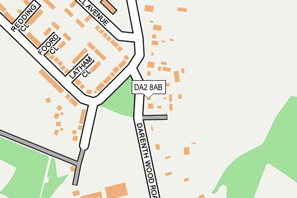 DA2 8AB map - OS OpenMap – Local (Ordnance Survey)