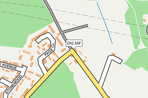 DA2 8AF map - OS OpenMap – Local (Ordnance Survey)