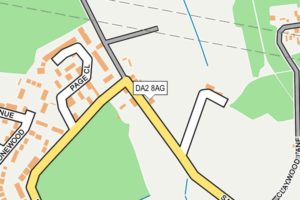 DA2 8AG map - OS OpenMap – Local (Ordnance Survey)
