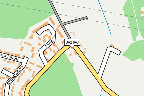 DA2 8AJ map - OS OpenMap – Local (Ordnance Survey)