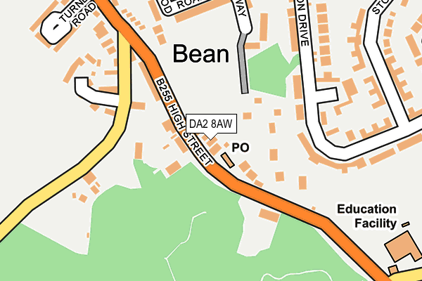 DA2 8AW map - OS OpenMap – Local (Ordnance Survey)