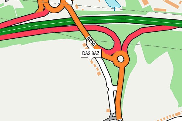 DA2 8AZ map - OS OpenMap – Local (Ordnance Survey)