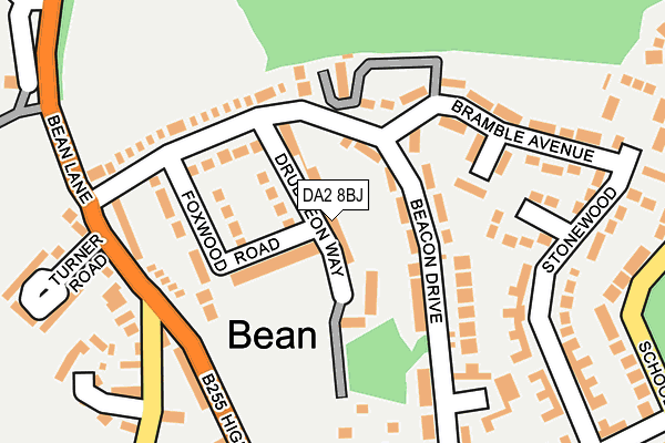 DA2 8BJ map - OS OpenMap – Local (Ordnance Survey)