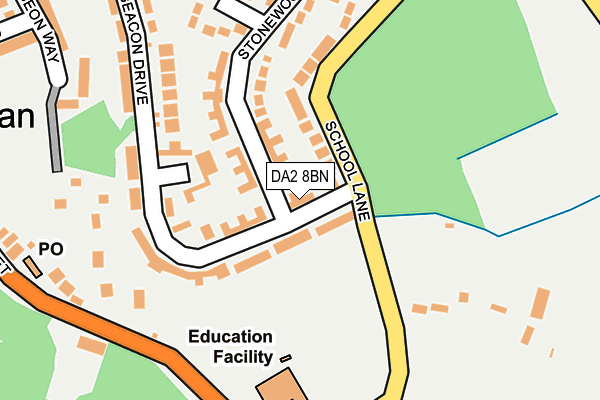 DA2 8BN map - OS OpenMap – Local (Ordnance Survey)