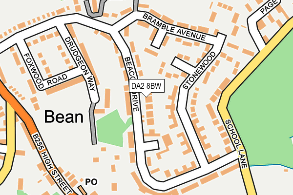 DA2 8BW map - OS OpenMap – Local (Ordnance Survey)