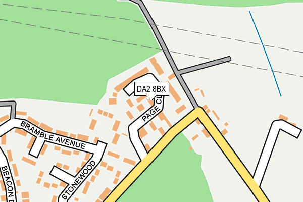 DA2 8BX map - OS OpenMap – Local (Ordnance Survey)