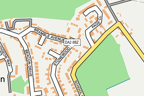 DA2 8BZ map - OS OpenMap – Local (Ordnance Survey)