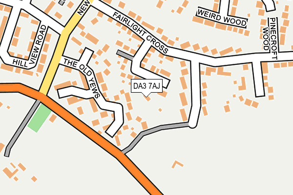 DA3 7AJ map - OS OpenMap – Local (Ordnance Survey)